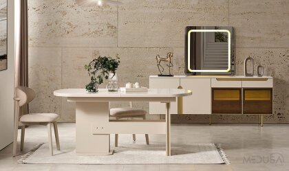 Medusa Home Mobilya - Zara Gold Yemek Odası