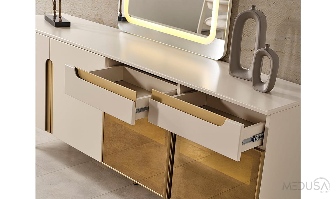 Medusa Home Mobilya - Zara Gold Yemek Odası