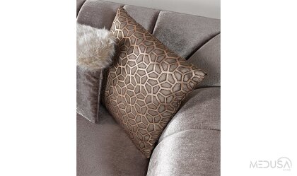 Medusa Home Mobilya - Zara Luxury Açık Vizon Üçlü Koltuk