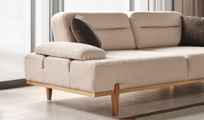 Medusa Home Mobilya - Zara Üçlü Krem Üçlü Koltuk