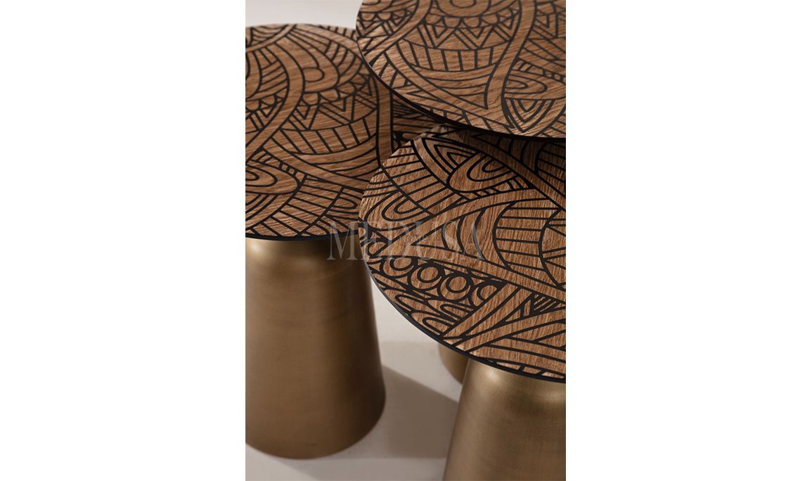 Medusa Home Mobilya - Zen Tagle Brass Zigon Sehpa