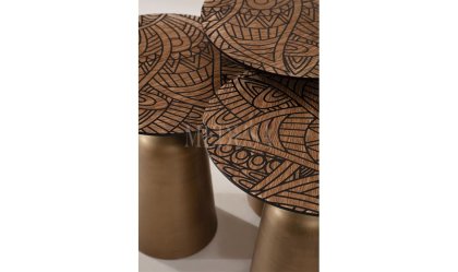 Medusa Home Mobilya - Zen Tagle Brass Zigon Sehpa