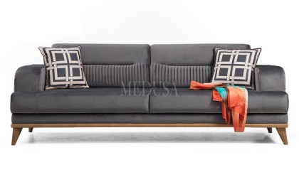 Medusa Home - Zena Antrasit Üçlü Koltuk Medusa Home - Zena Antrasit Üçlü Koltuk