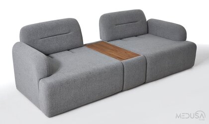 Medusa Home Mobilya - Zenya Ara Sehpalı Üçlü Koltuk