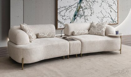 Medusa Home - Zyra Ara Sehpalı Üçlü Koltuk Medusa Home - Zyra Ara Sehpalı Üçlü Koltuk